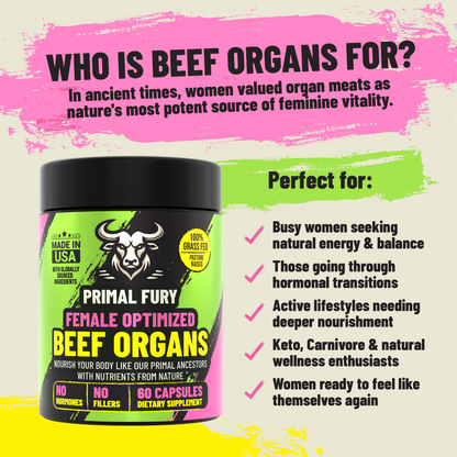 female optimized beef organs